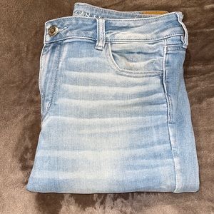 Light Blue American Eagle Hi-Rise Jegging